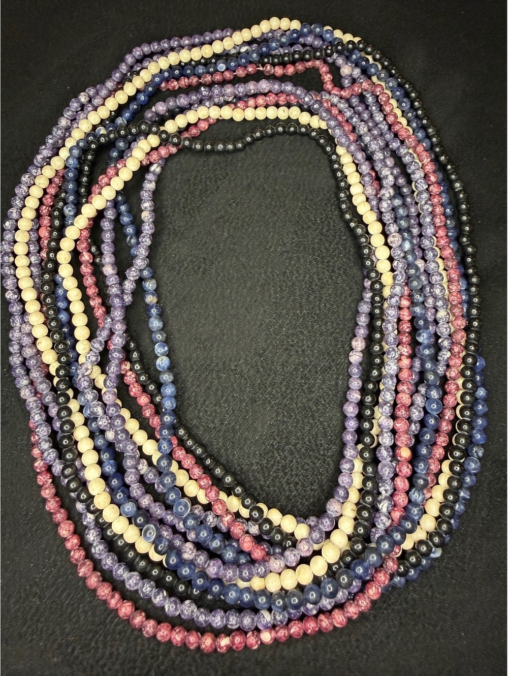 Multi‑Color Beaded Necklaces – Single Strand, Boho Layering Style